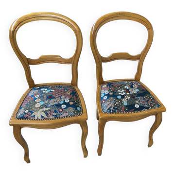 2 chairs in boys and fabrics