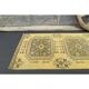 1970s Turkish Oushak Handmade Wool Cotton Yellow Runner 76x302
