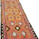 Turkish Handwoven Vintage Herki Kilim 97 cm x 325 cm