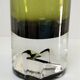 Cylindrical vase green glass Scandinavian design 70s