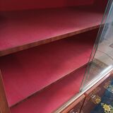 Vintage display cabinet in mahogany veneer