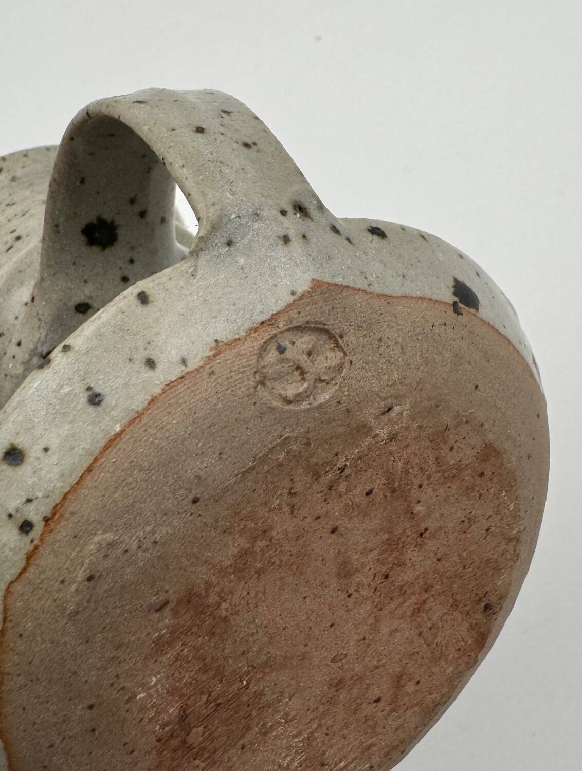 Vintage candle holder in pyrite stoneware by Gustave TIFFOCHE