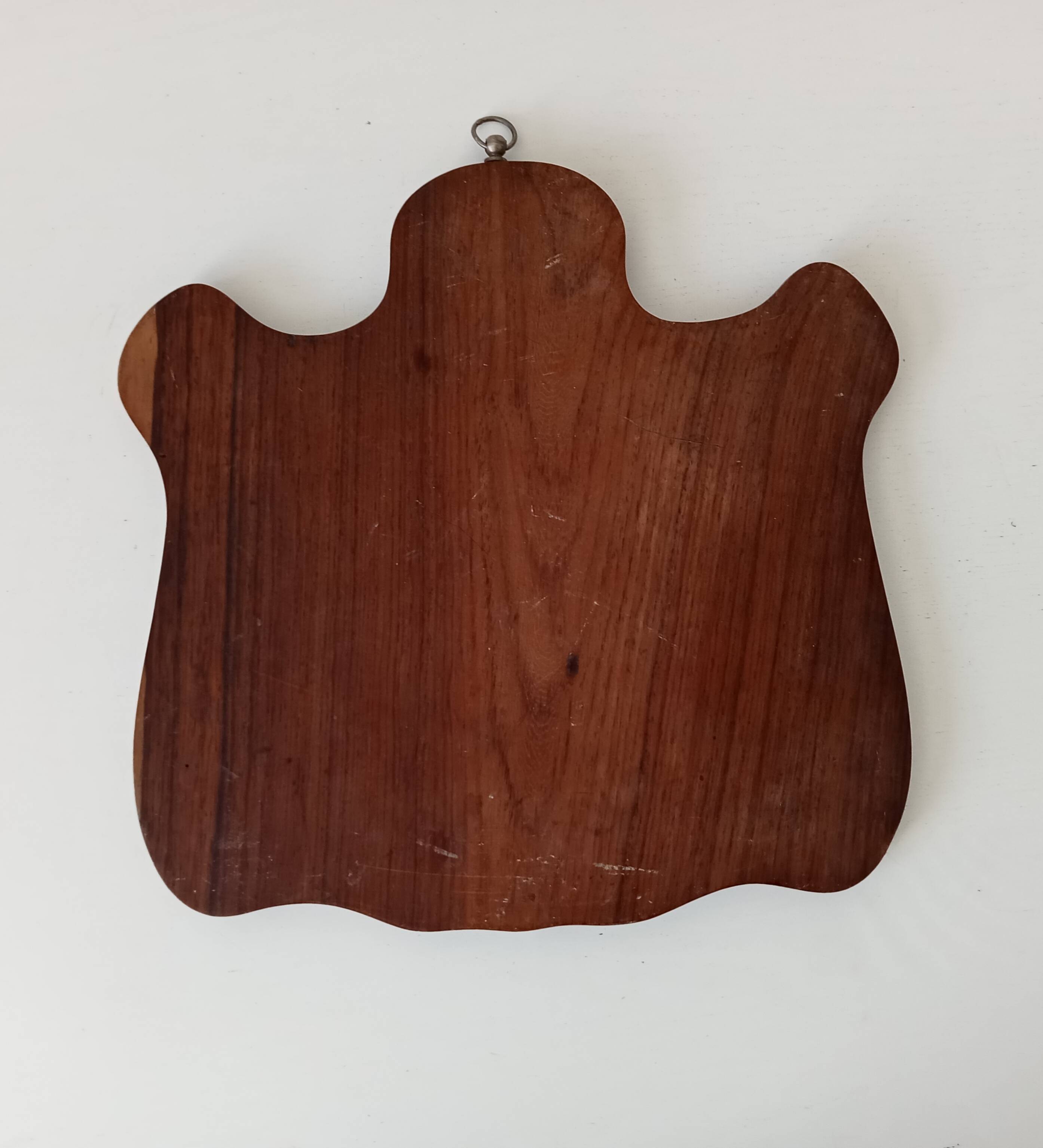 Small vintage free-form beveled mirror from the 60s