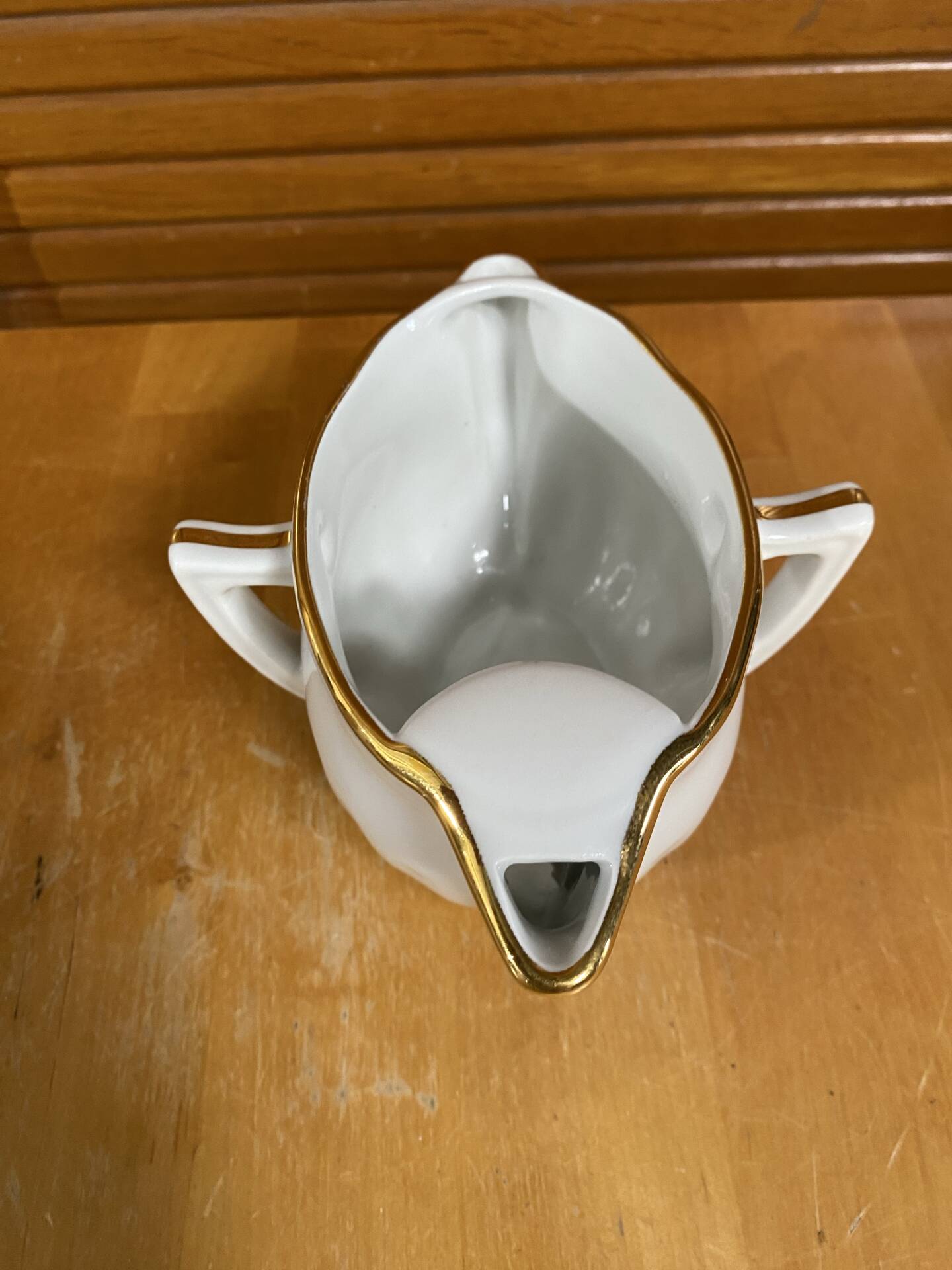 Double sauce boat antique pillivuyt fat lean porcelain white