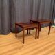 A pair of Kvalitet Form Funktion rosewood side tables Denmark 1960s