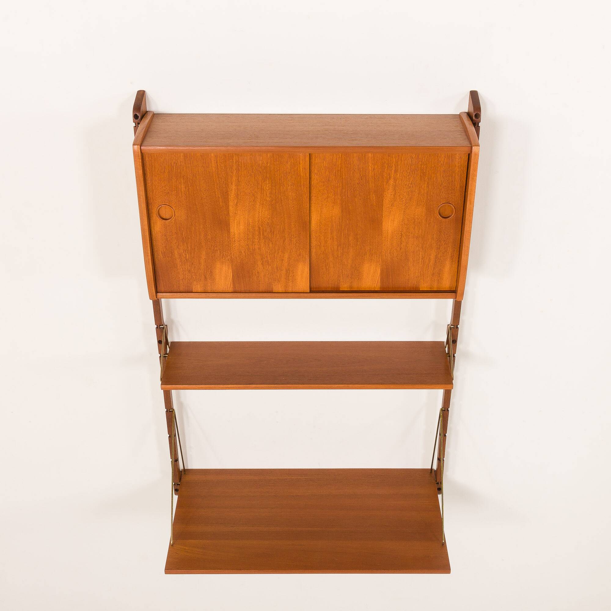 Scandinavian home office teak wall unit model Ergo by John Texmon, Norway