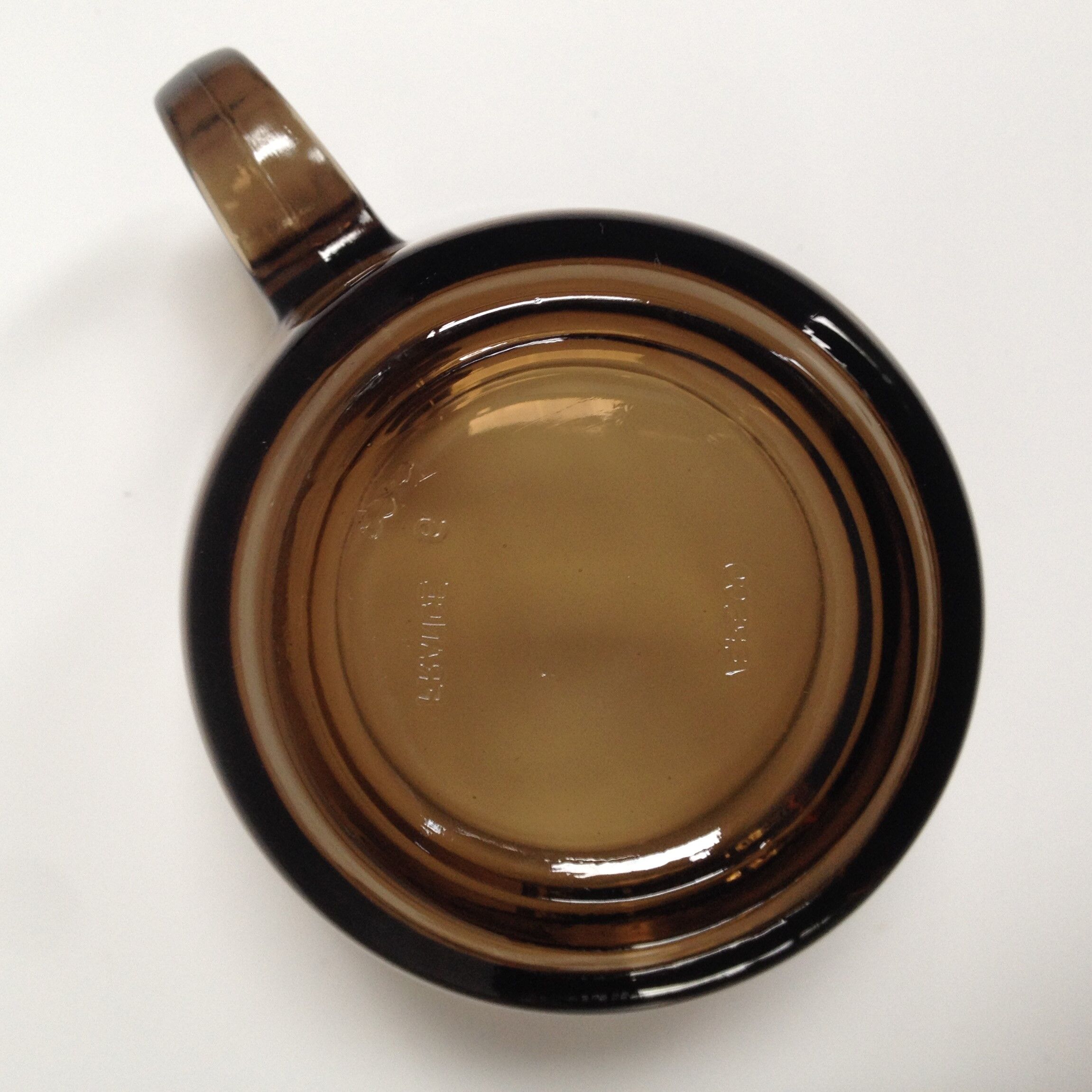Six smoked glass coffee cups