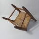 Old wooden straw chair for children