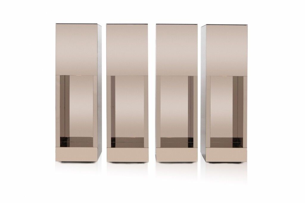 Smoked mirror pedestals 1970