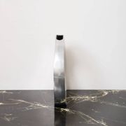 Round openwork aluminium cast vase, 1970s