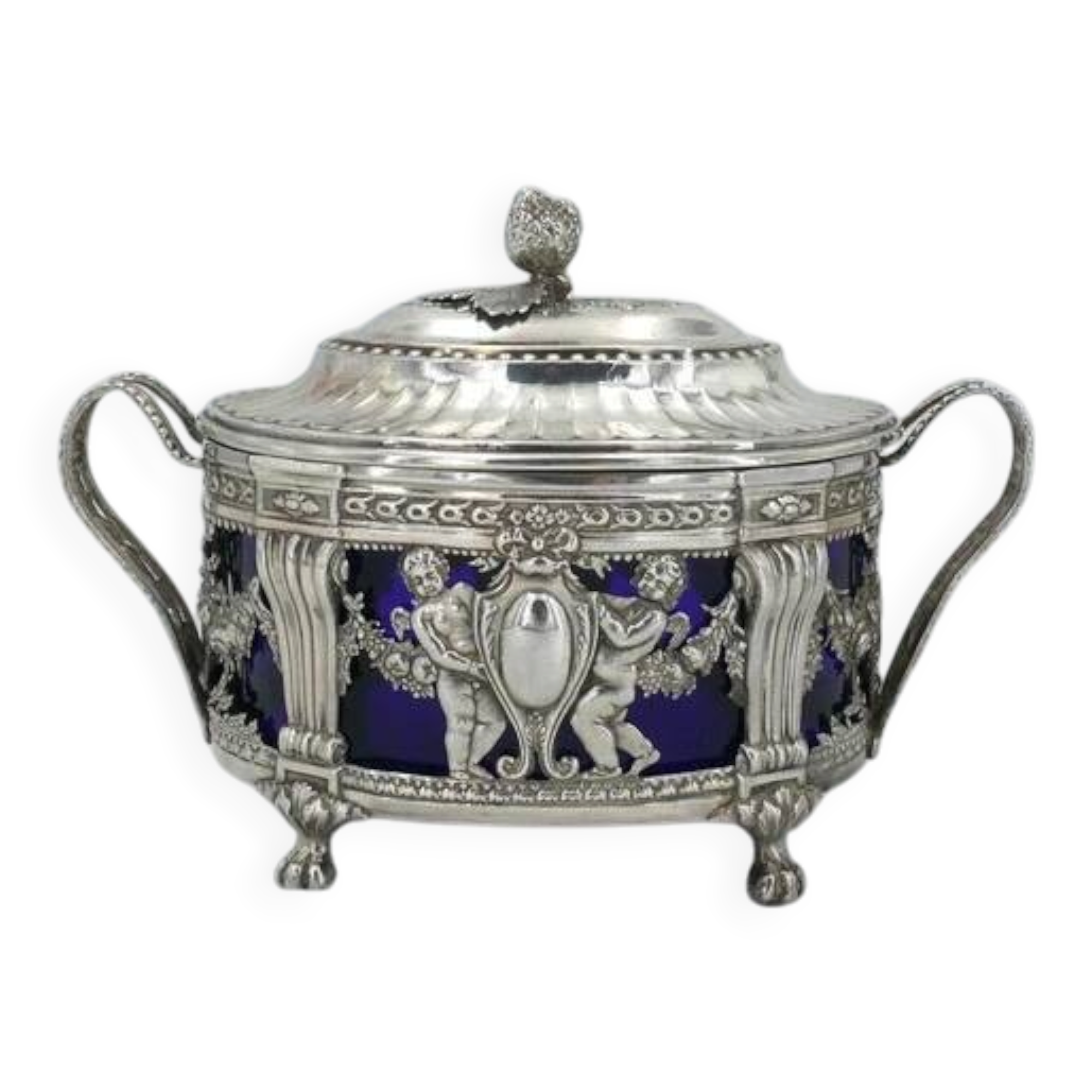 Silver sugar bowl from the 18th century, Louis XVI, 1784, Pierre-Claude Noblet.