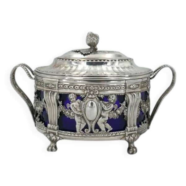 Sucrier argent massif XVIIIe, Louis XVI, 1784, Pierre-Claude Noblet.