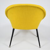 Original vintage armchair Olympia, 1960s, restored, yellow fabric