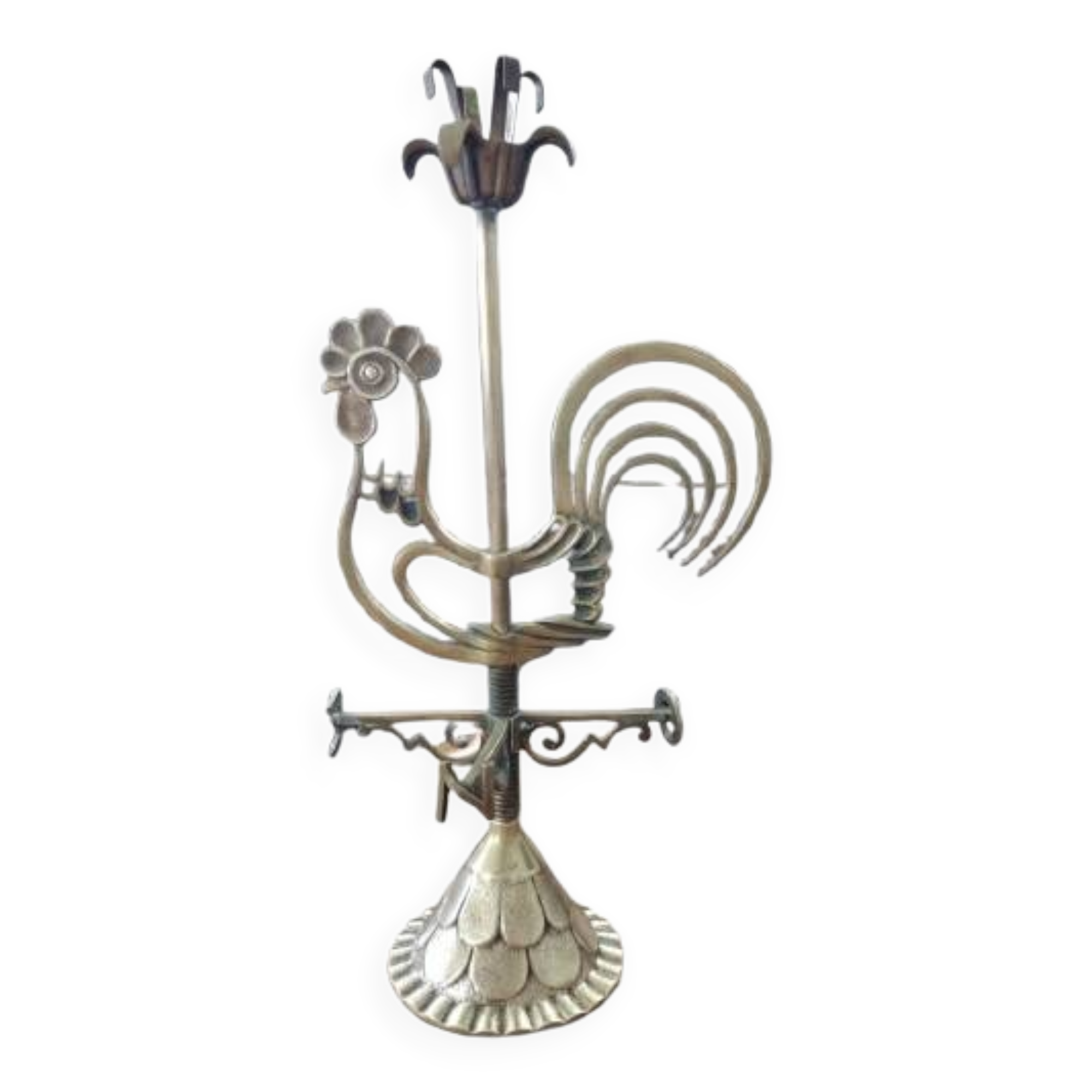 Max Le Verrier rooster candle holder