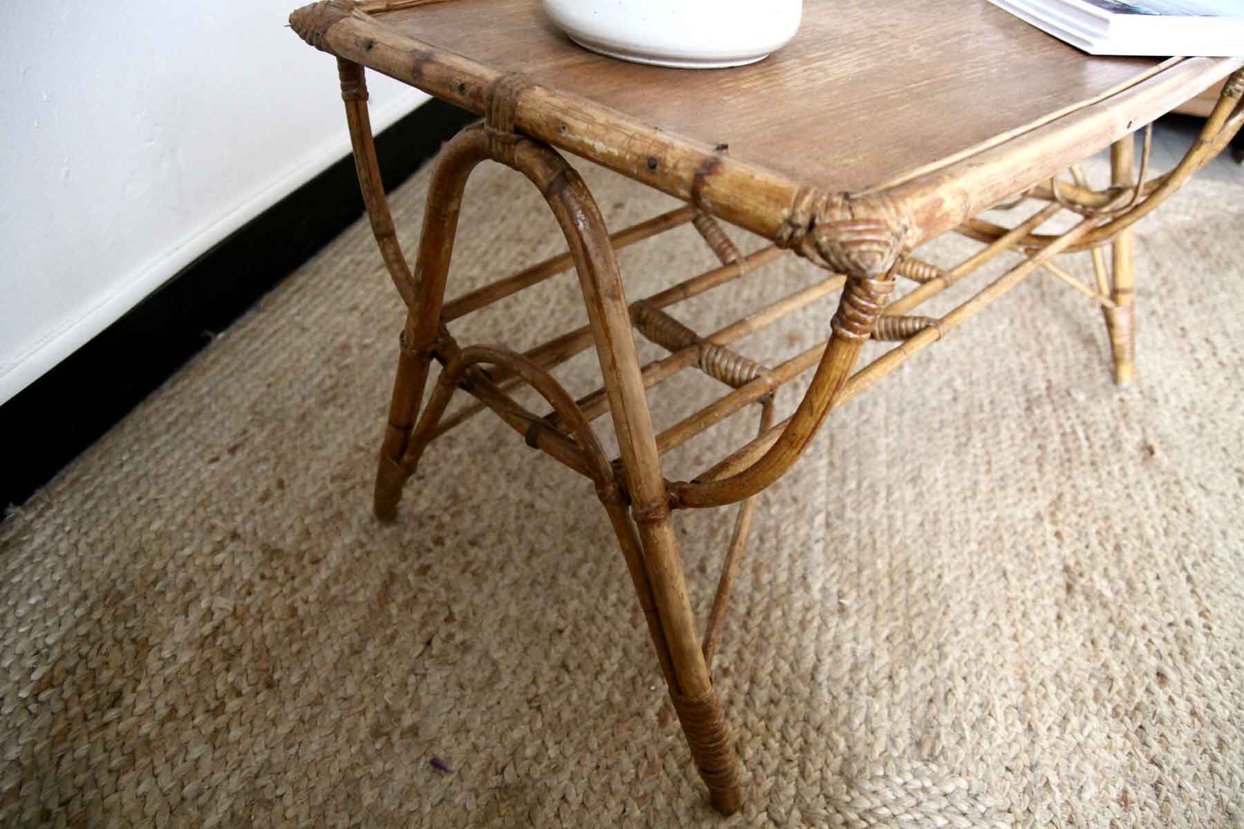 Rattan coffee table