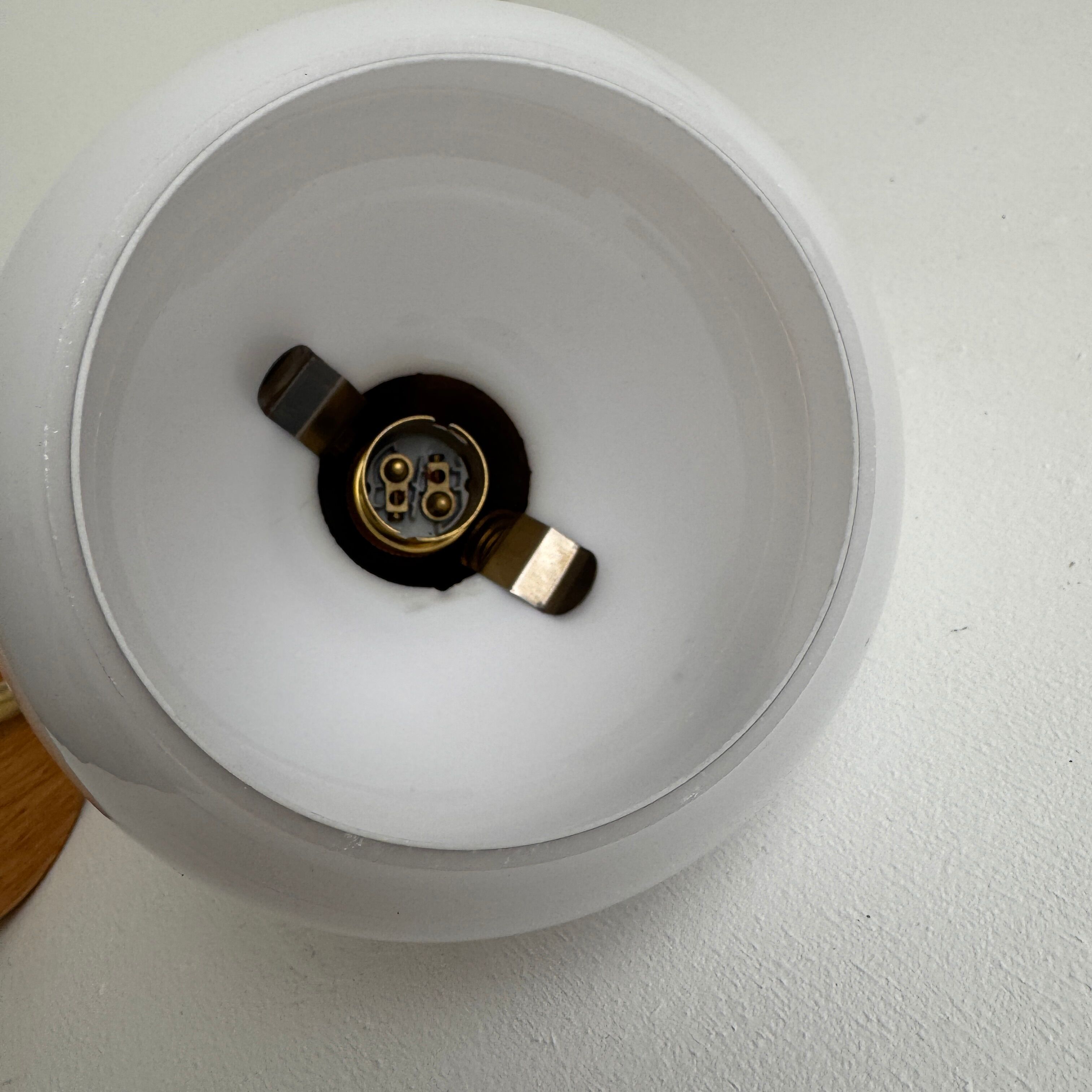 Old small vintage opaline wall light