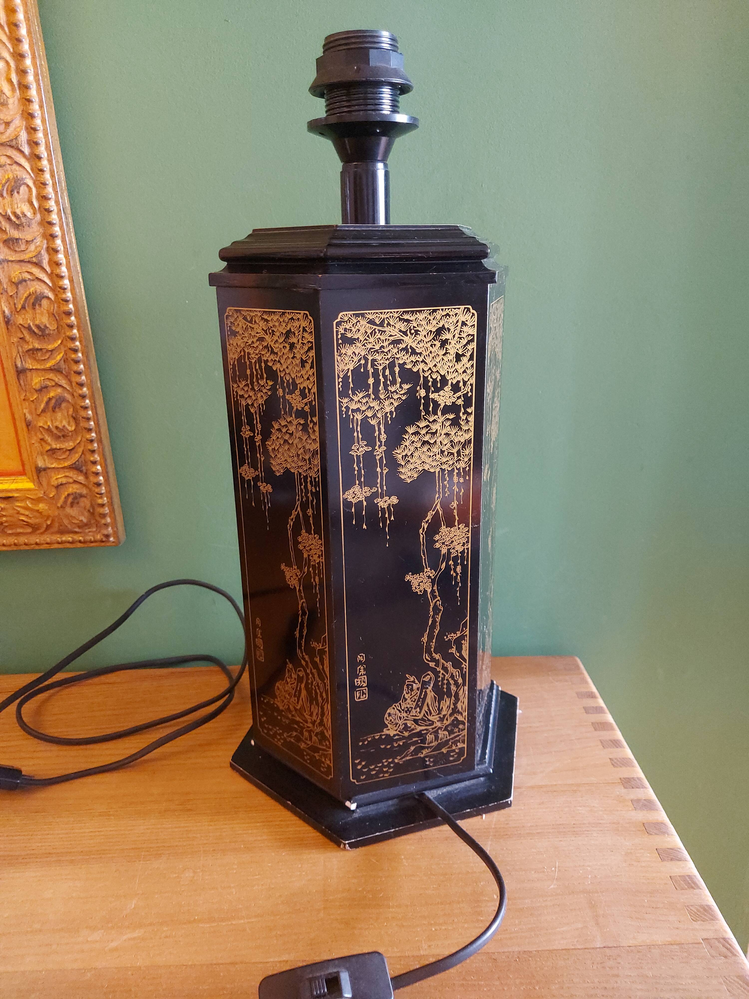 Lampe pagode , abat jour soie