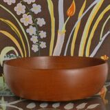 Mid-Century Modern Solid Teak Wood Bowl, Sweden 1960s