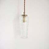 Suspension en verre ciselé