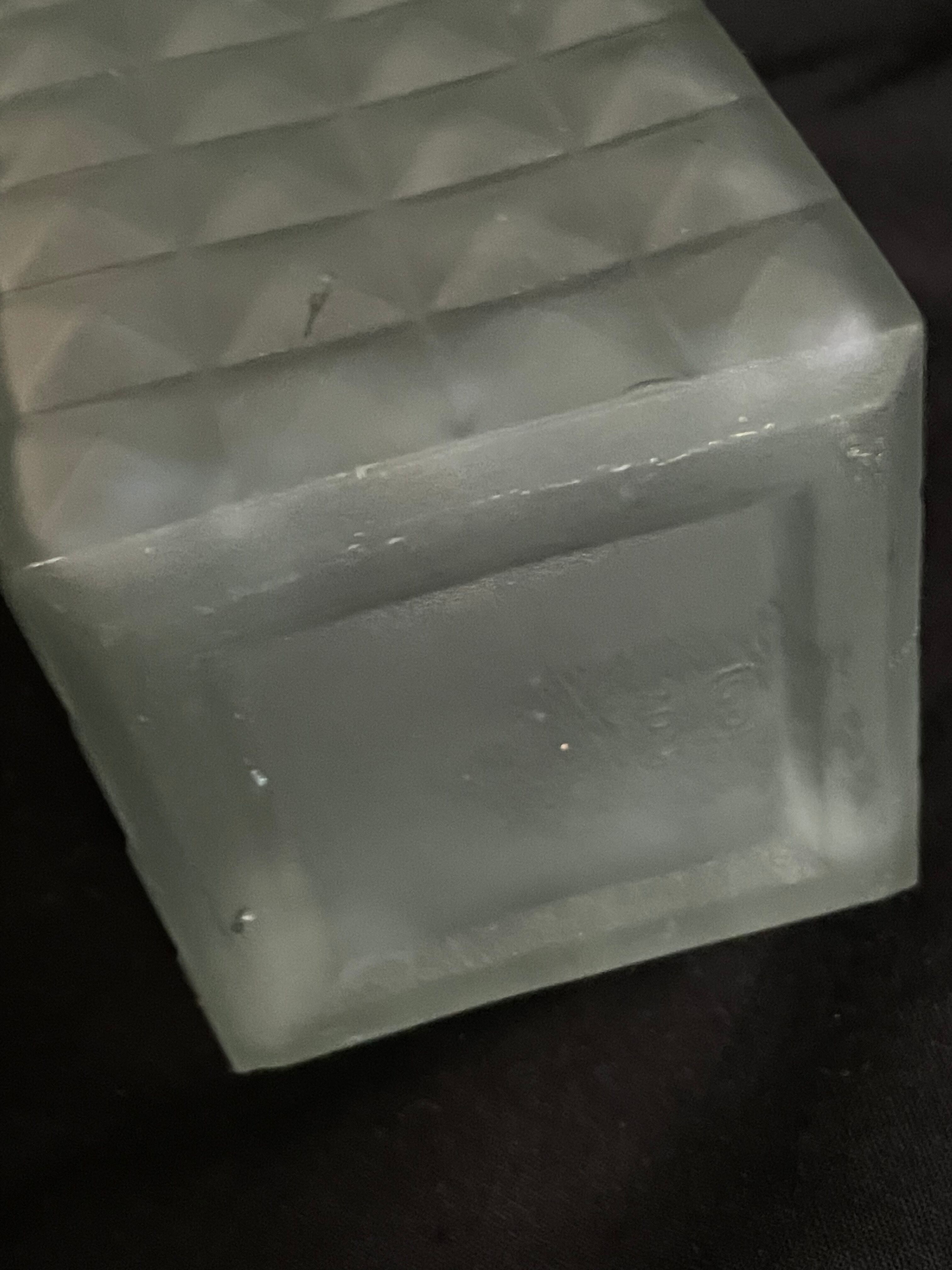 Green frosted glass whisky decanter