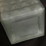 Green frosted glass whisky decanter