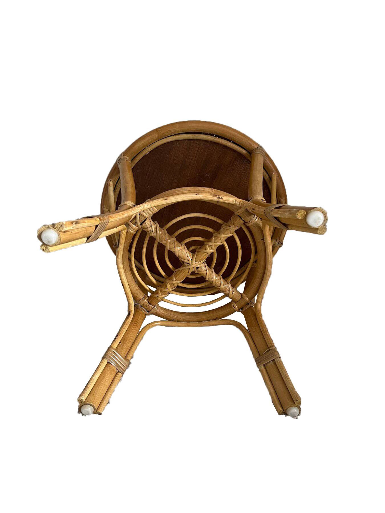 Rattan coffee table, bamboo