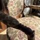 Antique Louis XV cabriolet armchair - floral fabric
