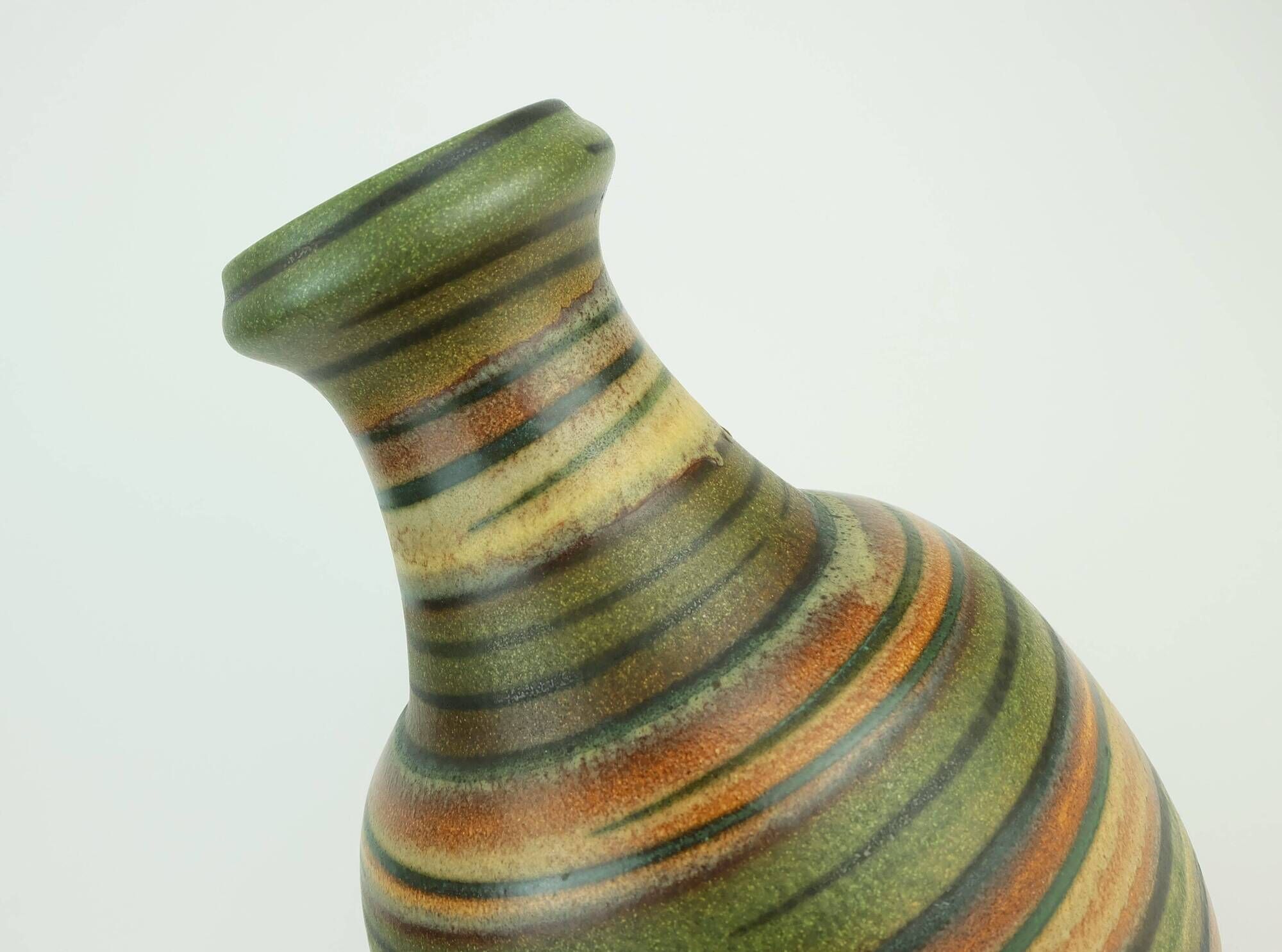 Dumler & breiden mid century ceramic vase model no. 476/32 stripe dekor 1960s