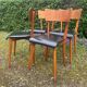 Series of 4 vintage chairs from the 50s and 60s