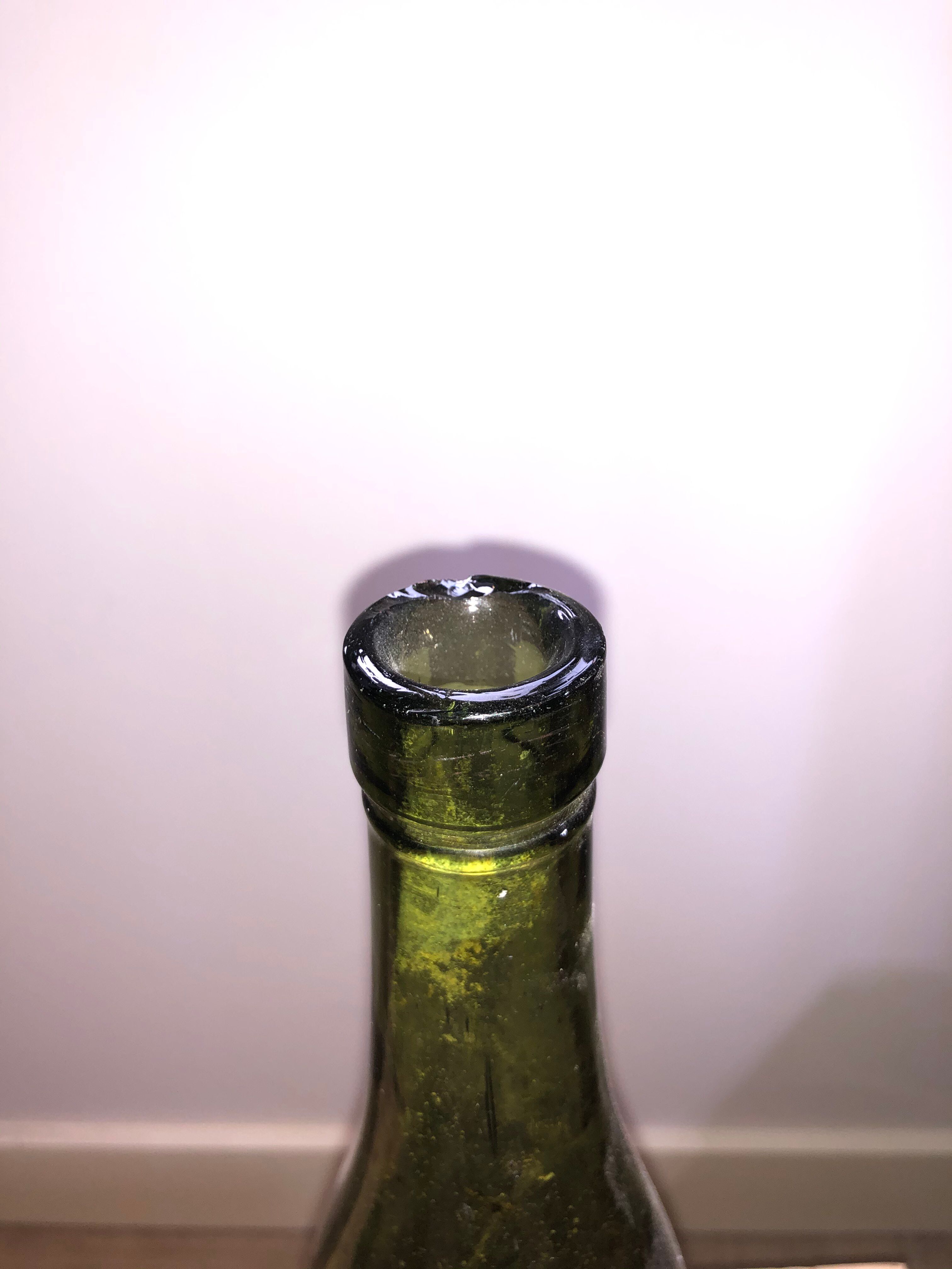 Lot of old blown glass beer bottles with marking