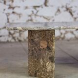 Table basse en travertin terrazzo, 1970