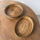 Round rattan and brass trays 1970 by Gabriella Crespi