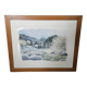 Tableau - Aquarelle paysage de neige Signée Janine Ramond