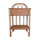 60' vintage rattan bedside table