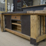 Industrial low industrial furniture carpenter's workbench 1930