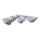 Henriot in Quimper - Set of 6 chocolate cups - Decorated with a pink rooster