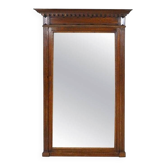 Renaissance Revival Mirror in Brown Oak Frame, 1950s