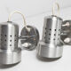 Pair of modernist wall lights in aluminum 1970