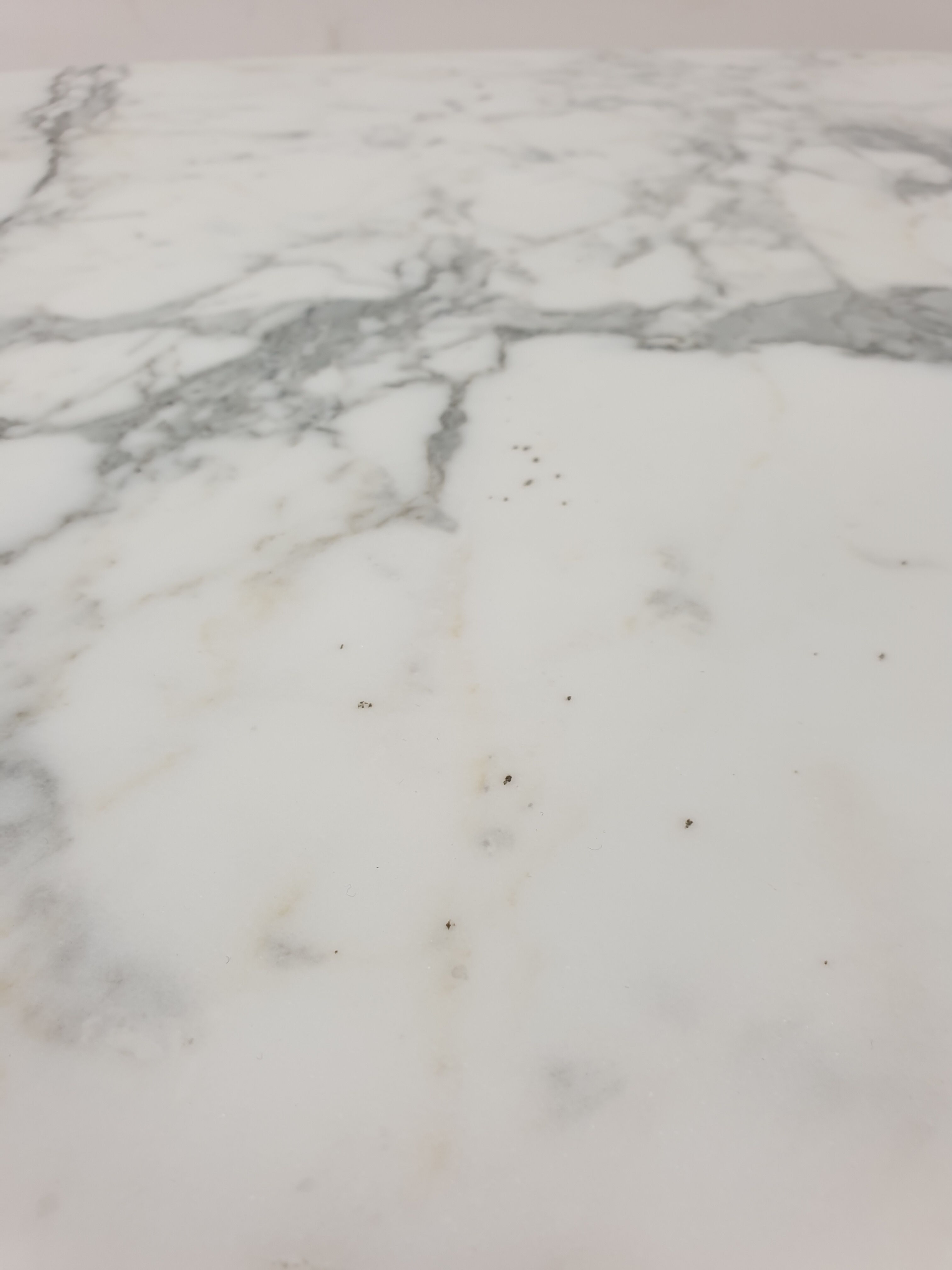 Mid-century italian marble oval coffee table, 1980s