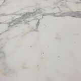 Mid-century italian marble oval coffee table, 1980s