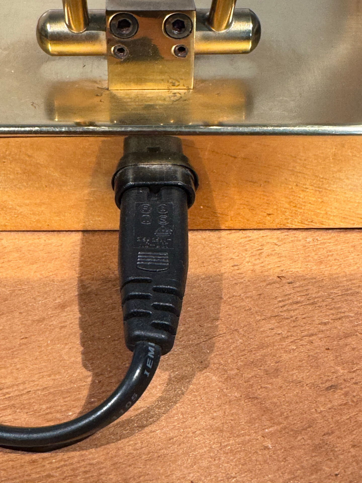 Modernist desk or piano lamp in gilded brass - 1970s/80s