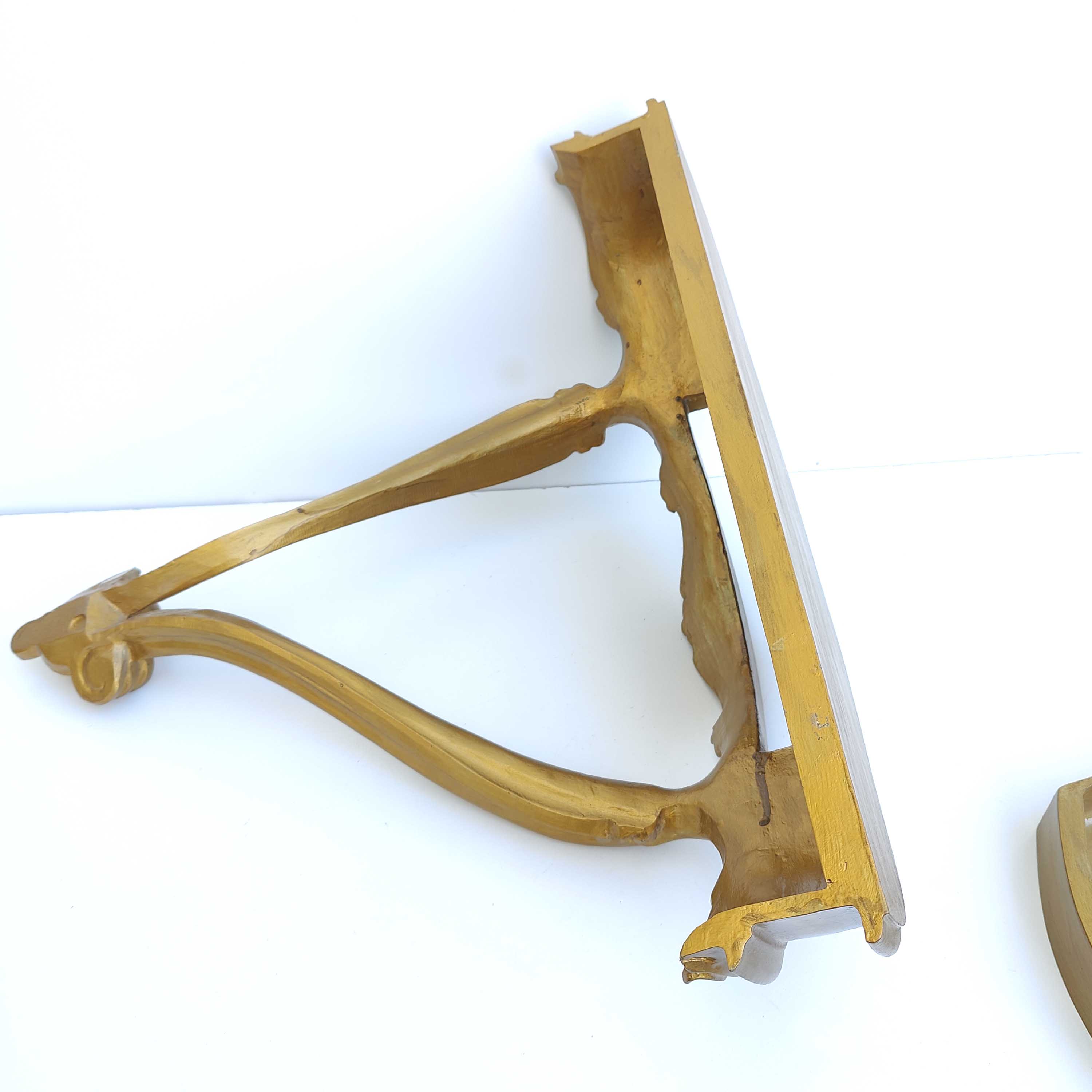 Wall console / gold shelf with drawer