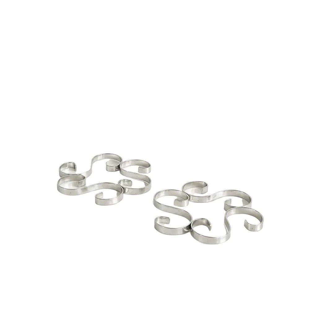 Pair of stainless steel trivets