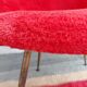pair of vintage armchairs (red fur)