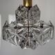 Small Midcentury Glass Chandelier/pendant by Kinkeldey, Germany, 1970s