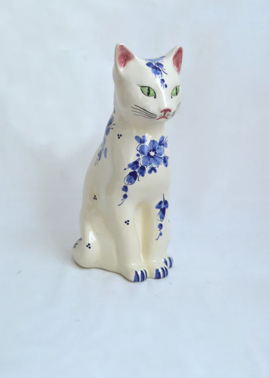 Hand-painted ceramic cat