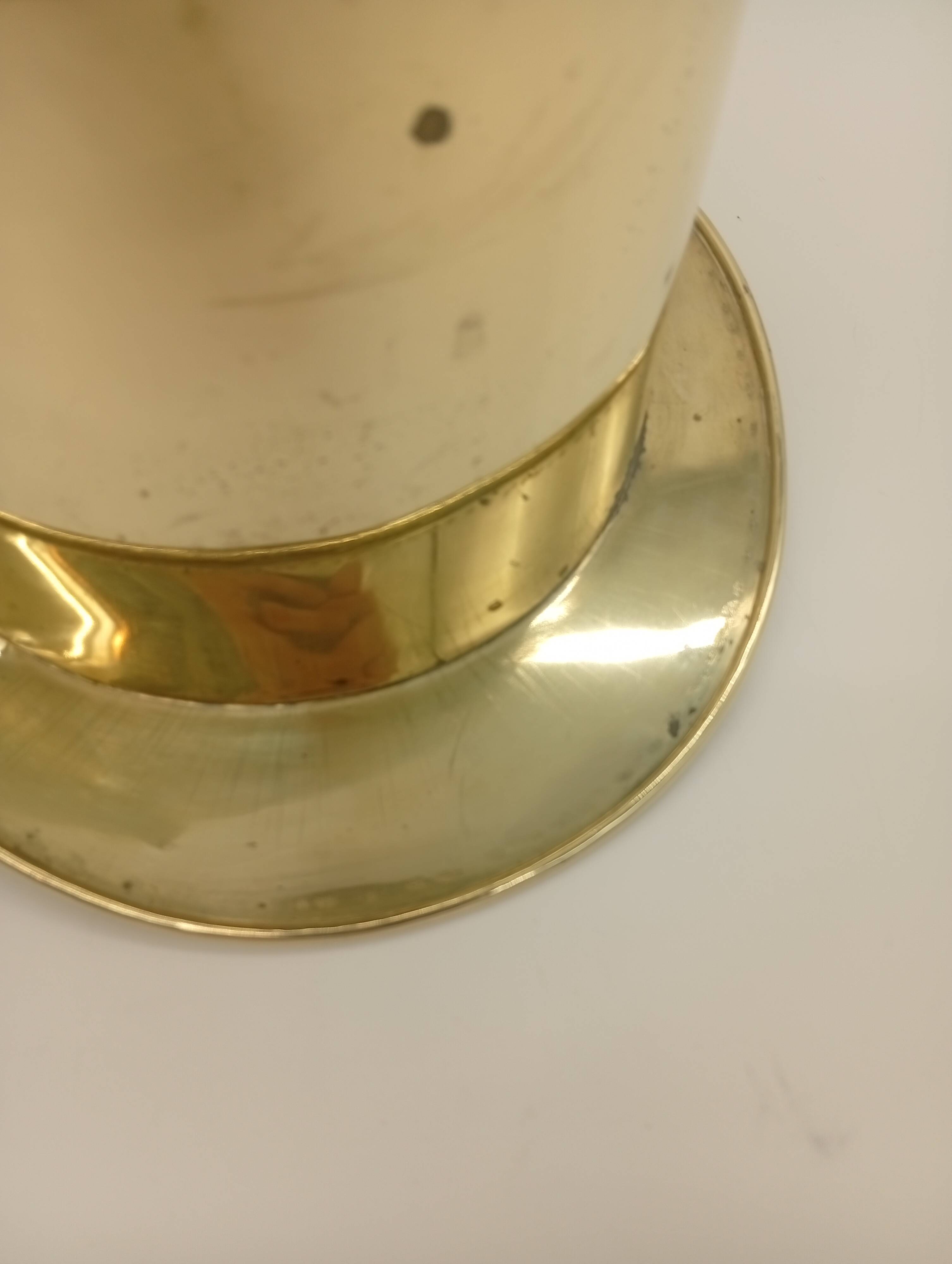 Ice Bucket Champagne Cooler Top Hat Vintage Brass