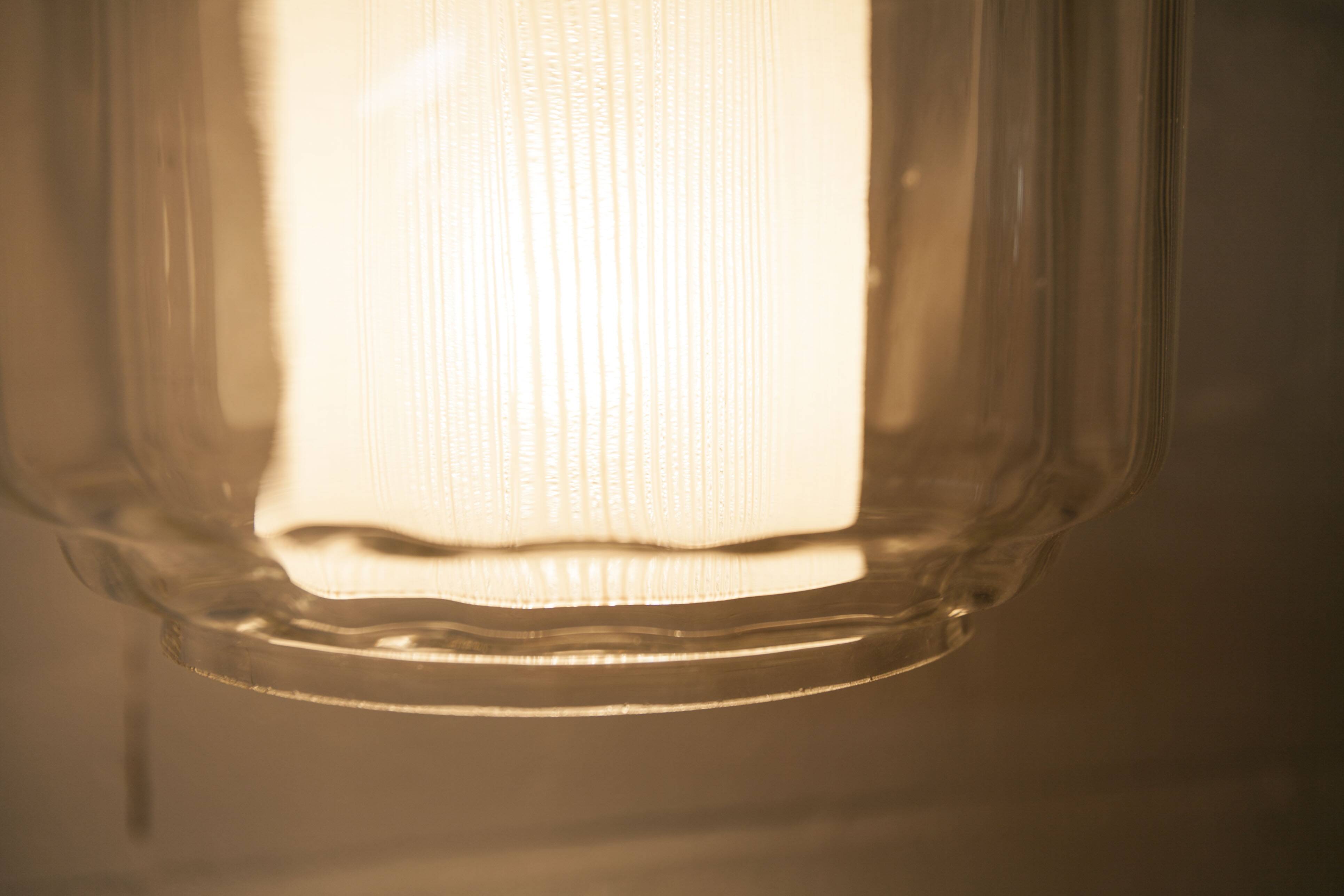 Chandelier 1930 double Opaline blown glass brass and copper