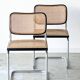 2 vintage Cesca B32 chairs stamped Gavina, M. Breuer, 1960s 1970s