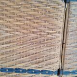 Vintage rattan chaise longue